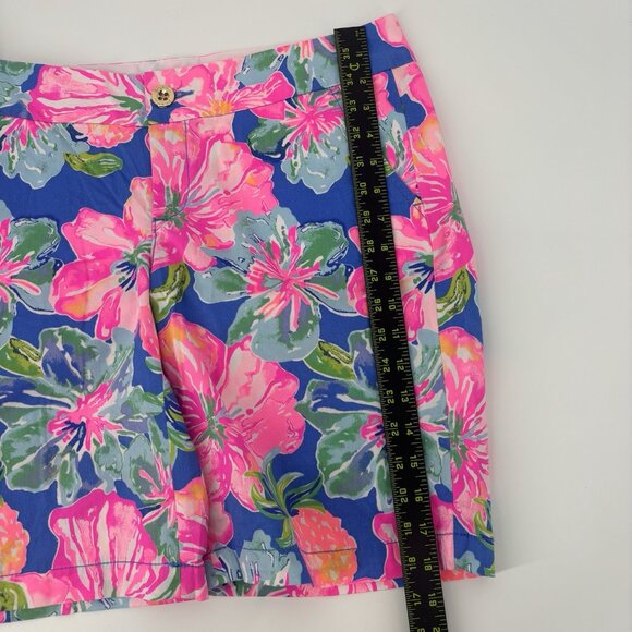 Lilly Pulitzer Chipper Short Beckon Pink Blue Jungle Utopia Size 6 Bermuda - Picture 8 of 14
